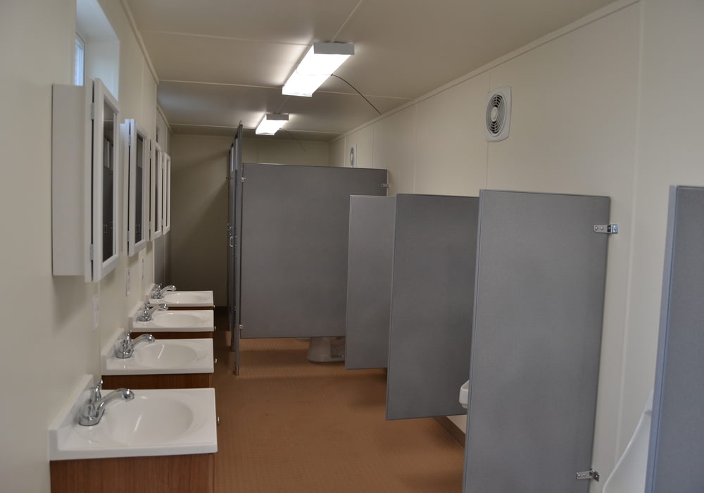 Dual Shipping Container Bathrooms and Locker Rooms | Falcon